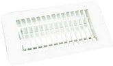 US Hardware V-056IWB Floor Register, 1-5/16 in L, Steel, White